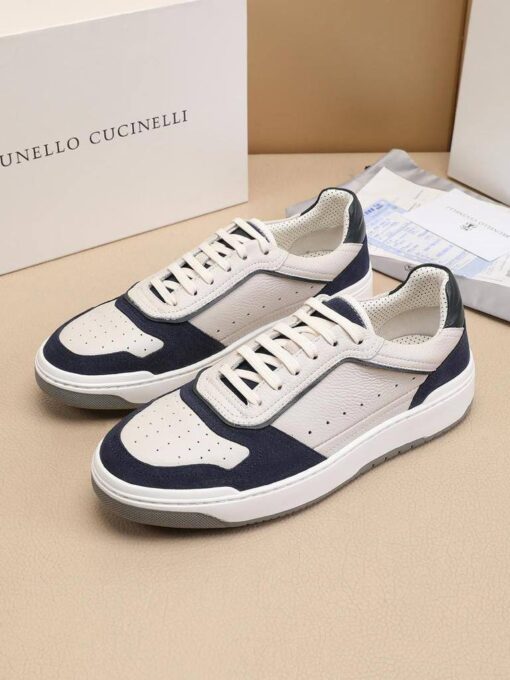 Кроссовки мужские Brunello Cucinelli A121807 White-Blue - фото 2