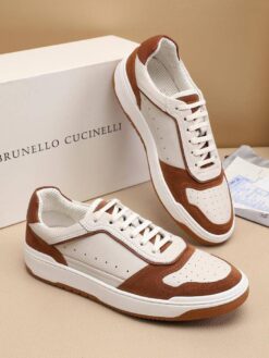 Кроссовки мужские Brunello Cucinelli A121819 White-Brown - фото 8