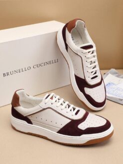 Кроссовки мужские Brunello Cucinelli A121831 White-D.Brown - фото 11