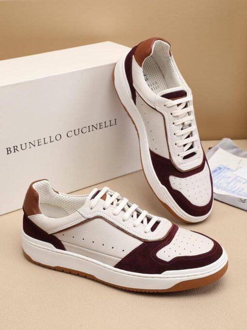 Кроссовки мужские Brunello Cucinelli A121831 White-D.Brown - фото 1