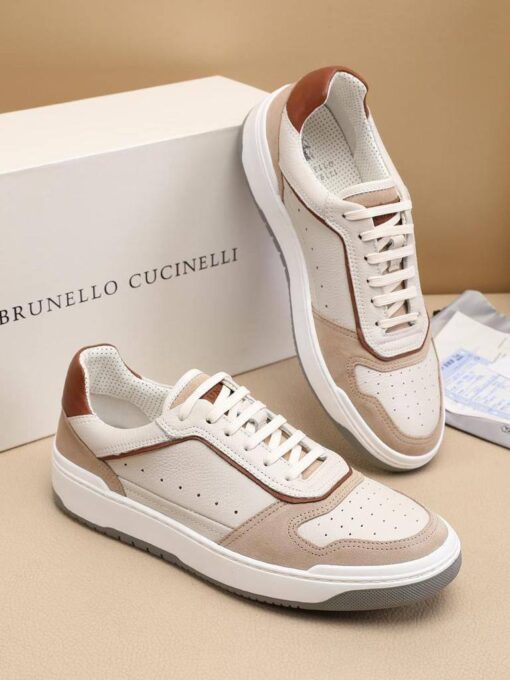 Кроссовки мужские Brunello Cucinelli A121845 White-Beige - фото 1