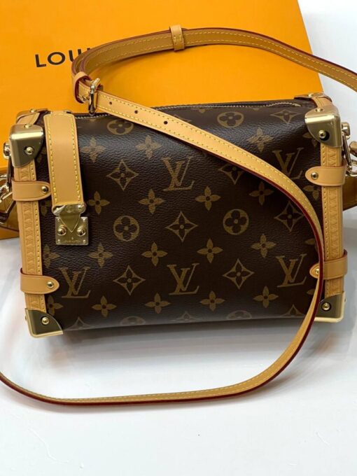 Женская сумка Louis Vuitton Side Trunk M46815 Premium 24/16/8 см коричневая - фото 2