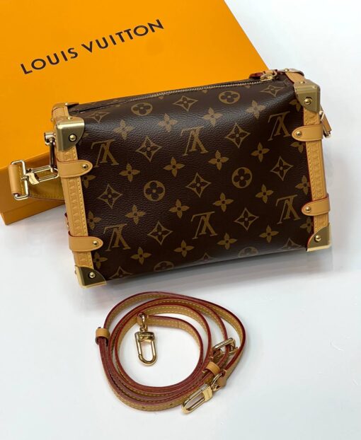 Женская сумка Louis Vuitton Side Trunk M46815 Premium 24/16/8 см коричневая - фото 3