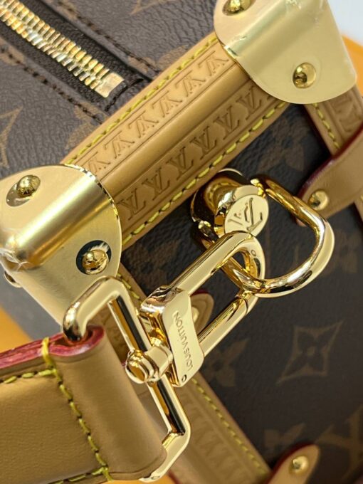 Женская сумка Louis Vuitton Side Trunk M46815 Premium 24/16/8 см коричневая - фото 5