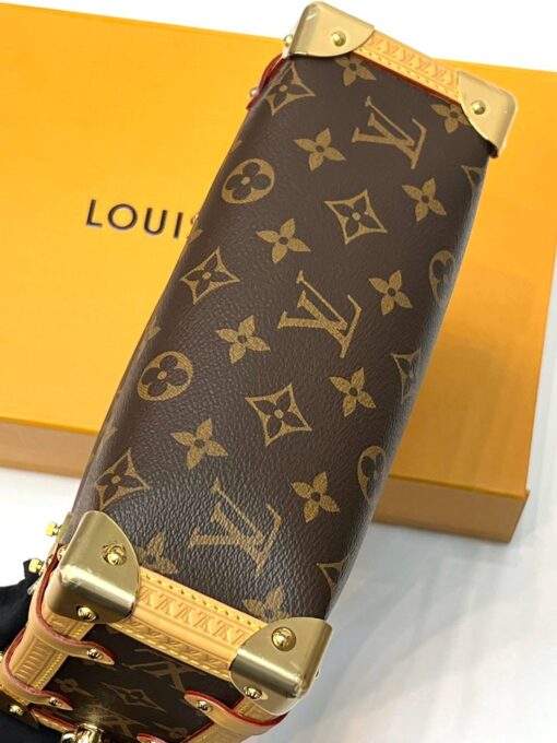 Женская сумка Louis Vuitton Side Trunk M46815 Premium 24/16/8 см коричневая - фото 6