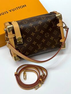 Женская сумка Louis Vuitton Side Trunk M46815 Premium 24/16/8 см коричневая - фото 9