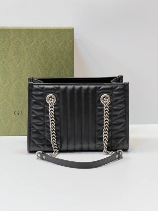 Женская сумка Gucci GG Marmont Premium 25/18/11 см чёрная - фото 7