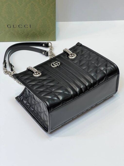 Женская сумка Gucci GG Marmont Premium 25/18/11 см чёрная - фото 8