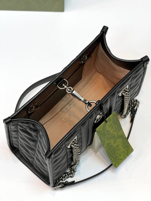 Женская сумка Gucci GG Marmont Premium 25/18/11 см чёрная - фото 3