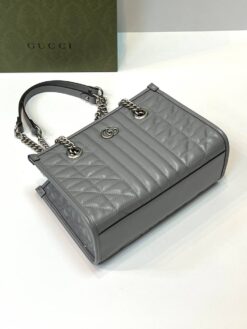 Женская сумка Gucci GG Marmont Premium 25/18/11 см серая