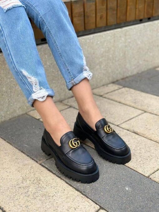 Туфли женские Gucci A122363 чёрные - фото 2