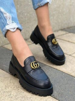 Туфли женские Gucci A122363 чёрные - фото 12