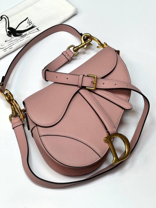 Женская сумка Christian Dior Saddle M0455CBAA Premium 25/20/7 см пудра - фото 6