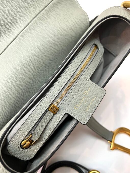 Женская сумка Christian Dior Saddle M0455CBAA Premium 25/20/7 см серая - фото 7