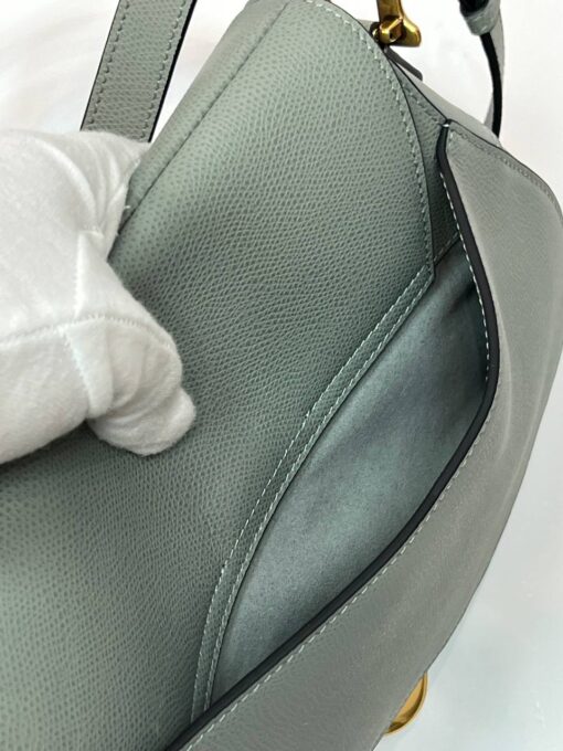Женская сумка Christian Dior Saddle M0455CBAA Premium 25/20/7 см серая - фото 13
