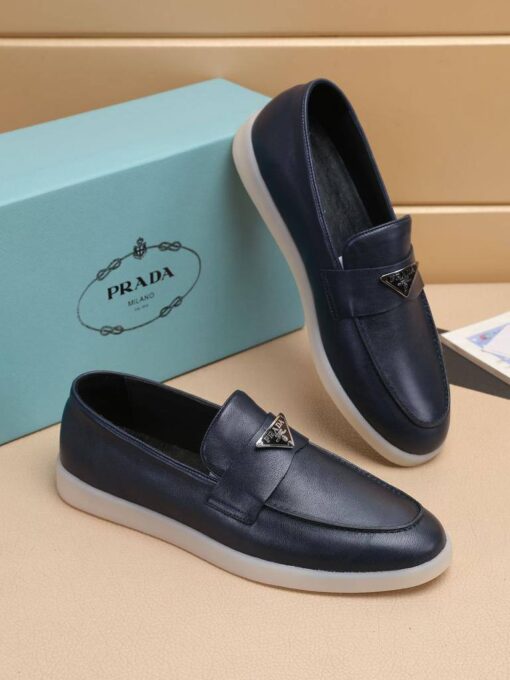 Туфли мужские Prada A122551 тёмно-синие - фото 1