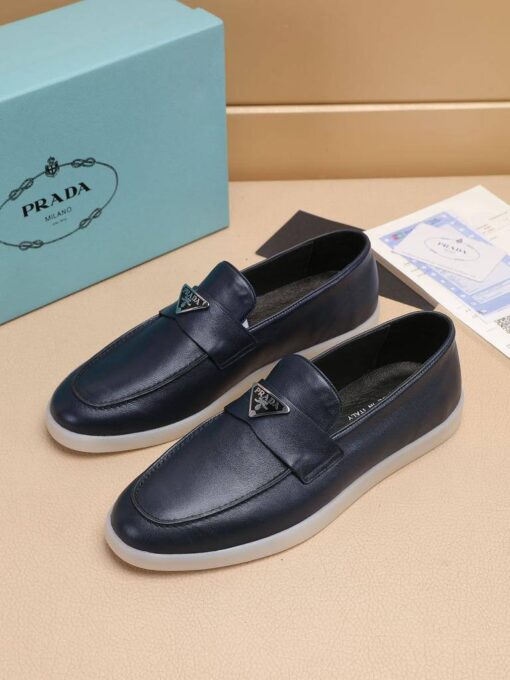 Туфли мужские Prada A122551 тёмно-синие - фото 3