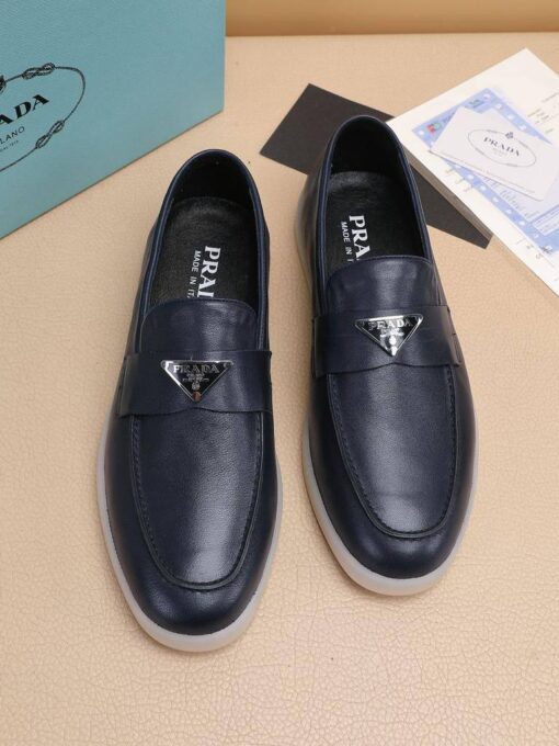 Туфли мужские Prada A122551 тёмно-синие - фото 6