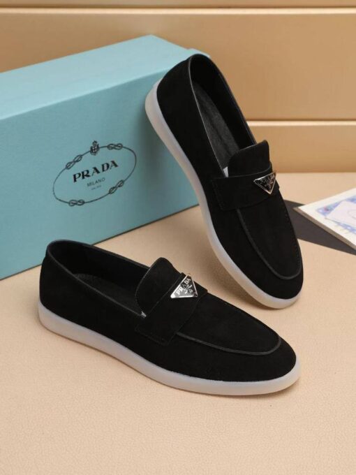 Туфли мужские Prada A122602 чёрные - фото 1