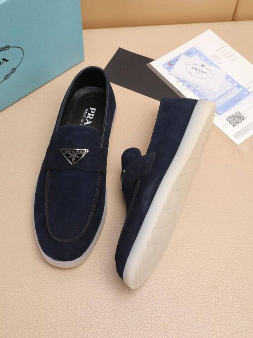 Туфли мужские Prada A122620 тёмно-синие - фото 2