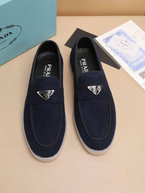Туфли мужские Prada A122620 тёмно-синие - фото 4