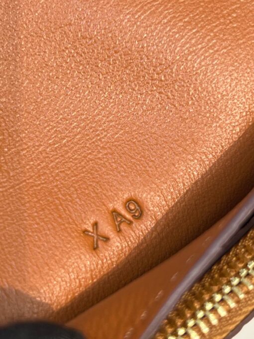 Кожаный кошелёк Hermes Premium 15/10 см коричневый (фурнитура золото/серебро) - фото 6