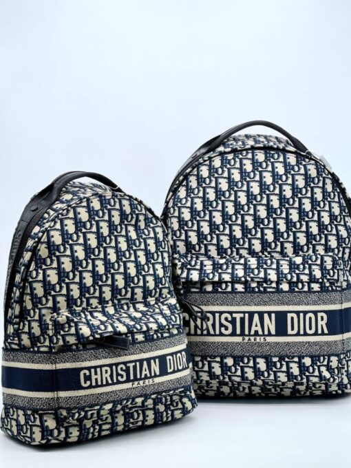 Рюкзак Christian Dior Jacquard Fabric A123142 сине-бежевый (ширина 25 и 30 см) - фото 1
