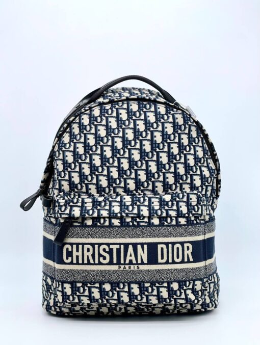 Рюкзак Christian Dior Jacquard Fabric A123142 сине-бежевый (ширина 25 и 30 см) - фото 2
