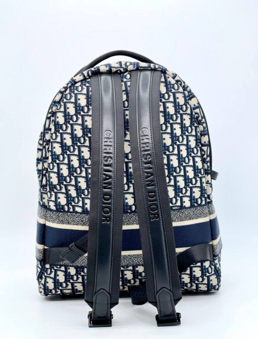 Рюкзак Christian Dior Jacquard Fabric A123142 сине-бежевый (ширина 25 и 30 см) - фото 5