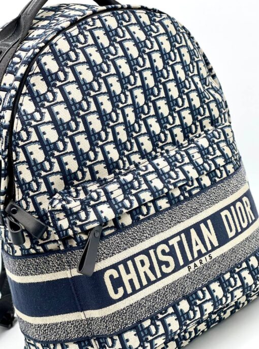 Рюкзак Christian Dior Jacquard Fabric A123142 сине-бежевый (ширина 25 и 30 см) - фото 6