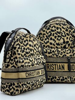 Рюкзак Christian Dior Jacquard Fabric A123164 леопардовый (ширина 25 и 30 см)