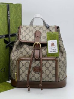Рюкзак Gucci A123176 28/26/13 см коричнево-бежевый - фото 3