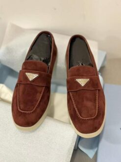 Туфли женские Prada Premium A123461 коричневые - фото 7