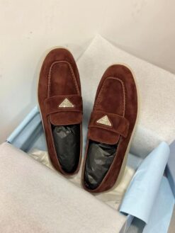 Туфли женские Prada Premium A123461 коричневые