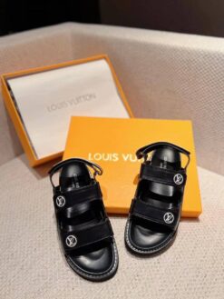 Сандалии женские Louis Vuitton Paseo A123556 чёрные