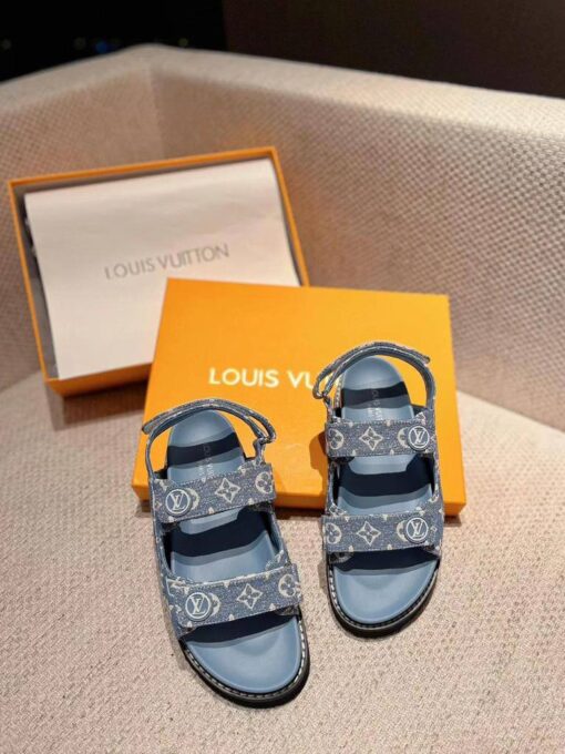 Сандалии женские Louis Vuitton Paseo A123568 голубые - фото 4