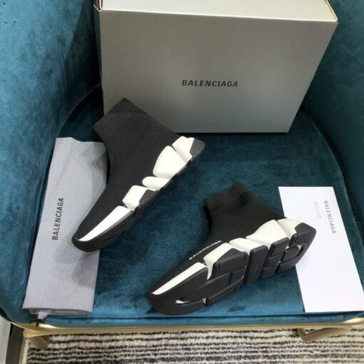 Кроссовки Balenciaga Speed Trainer Sock A123786 Black-White - фото 2