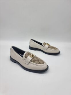 Туфли женские Gucci A124052 белые с узором - фото 6