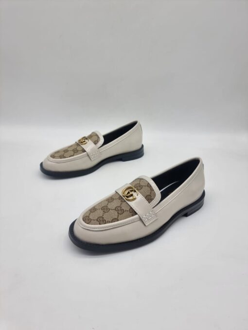 Туфли женские Gucci A124052 белые с узором - фото 3