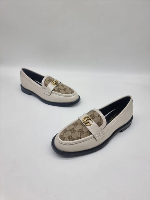 Туфли женские Gucci A124052 белые с узором - фото 4