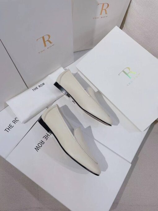 Туфли The Row Colette Loafer in Leather F1480N60 Premium White - фото 2