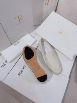 Туфли The Row Colette Loafer in Leather F1480N60 Premium White