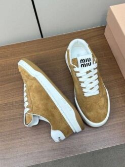 Кроссовки Miu Miu Suede Sneakers 5E118E Premium Chestnut