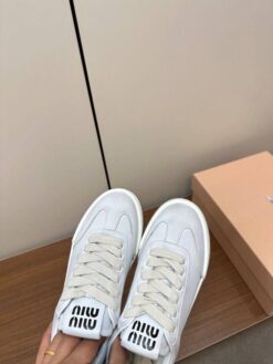 Кроссовки Miu Miu Suede Sneakers 5E118E Premium W.White
