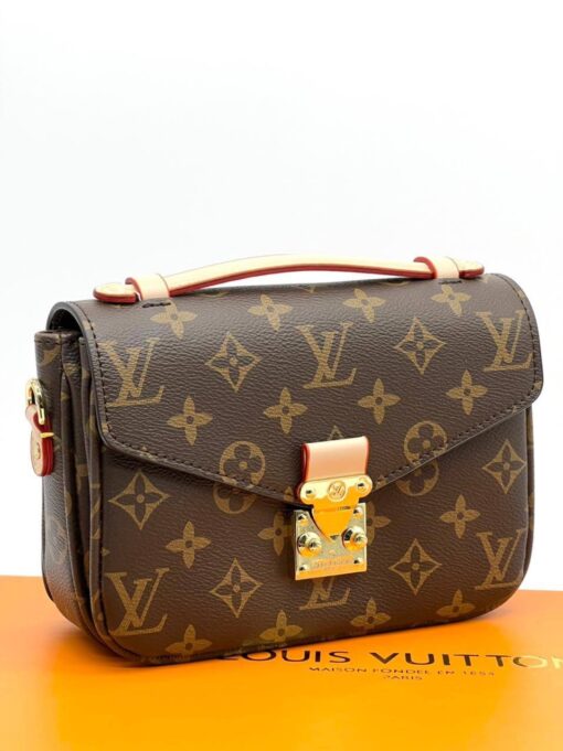 Женская сумка Louis Vuitton Pochette Metis 19/12 см A125129 коричневая - фото 2