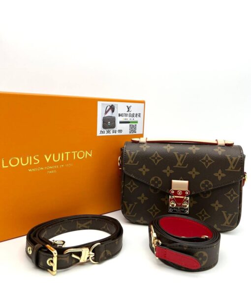 Женская сумка Louis Vuitton Pochette Metis 19/12 см A125129 коричневая - фото 3