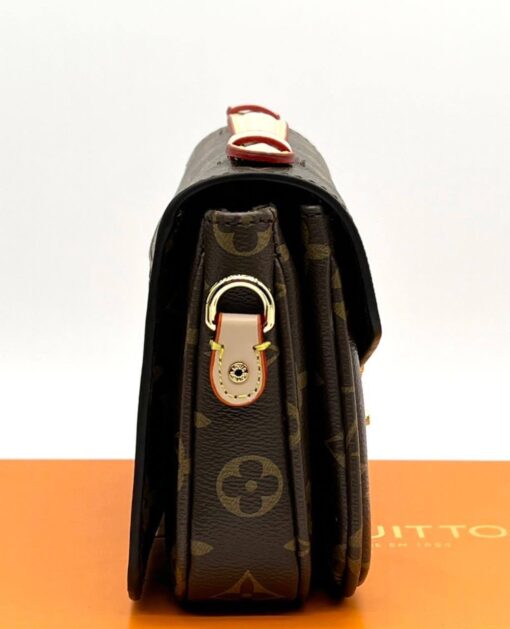 Женская сумка Louis Vuitton Pochette Metis 19/12 см A125129 коричневая - фото 4
