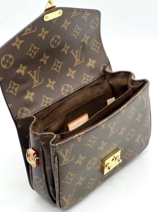 Женская сумка Louis Vuitton Pochette Metis 19/12 см A125129 коричневая - фото 9