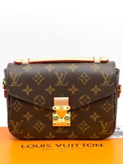 Женская сумка Louis Vuitton Pochette Metis 19/12 см A125129 коричневая