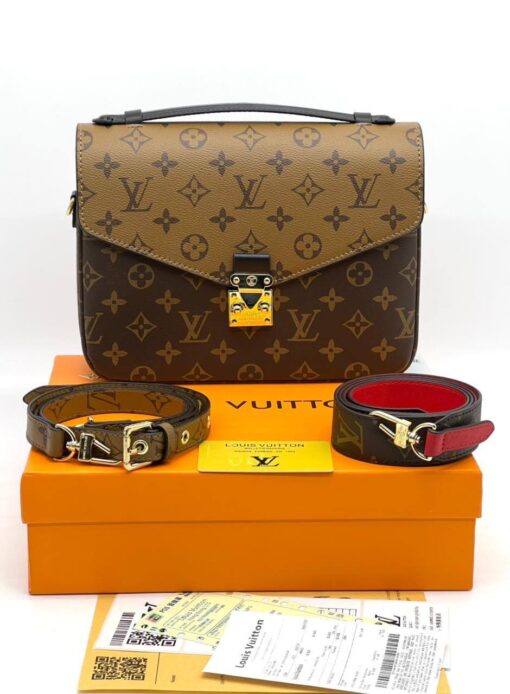 Женская сумка Louis Vuitton Pochette Metis 25/18 см A125144 коричневая - фото 3